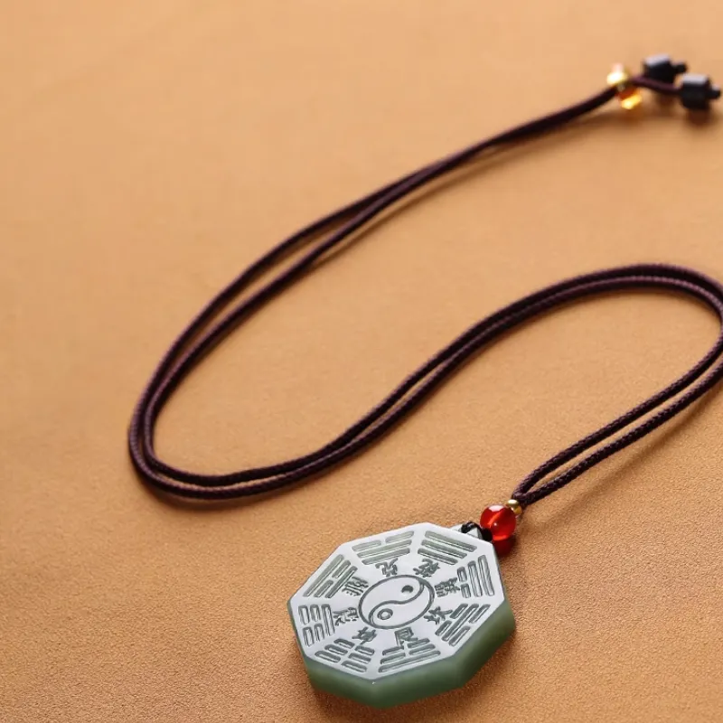Beth Jewelry Hetian Jade Necklaces Pale Greenish White Jade Unisex-4