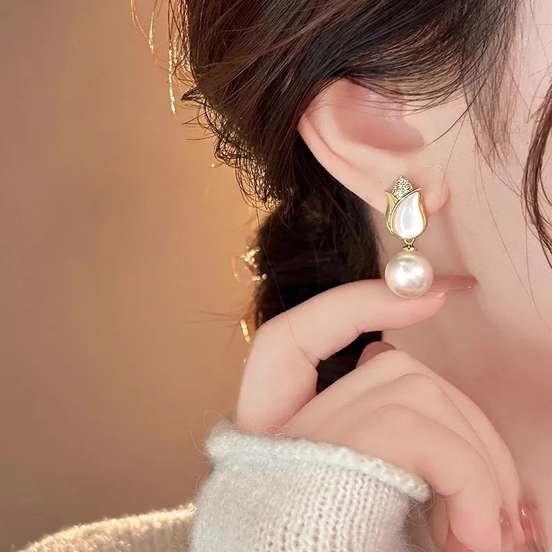 Beth Jewelry Pearl Earrings Women's-4