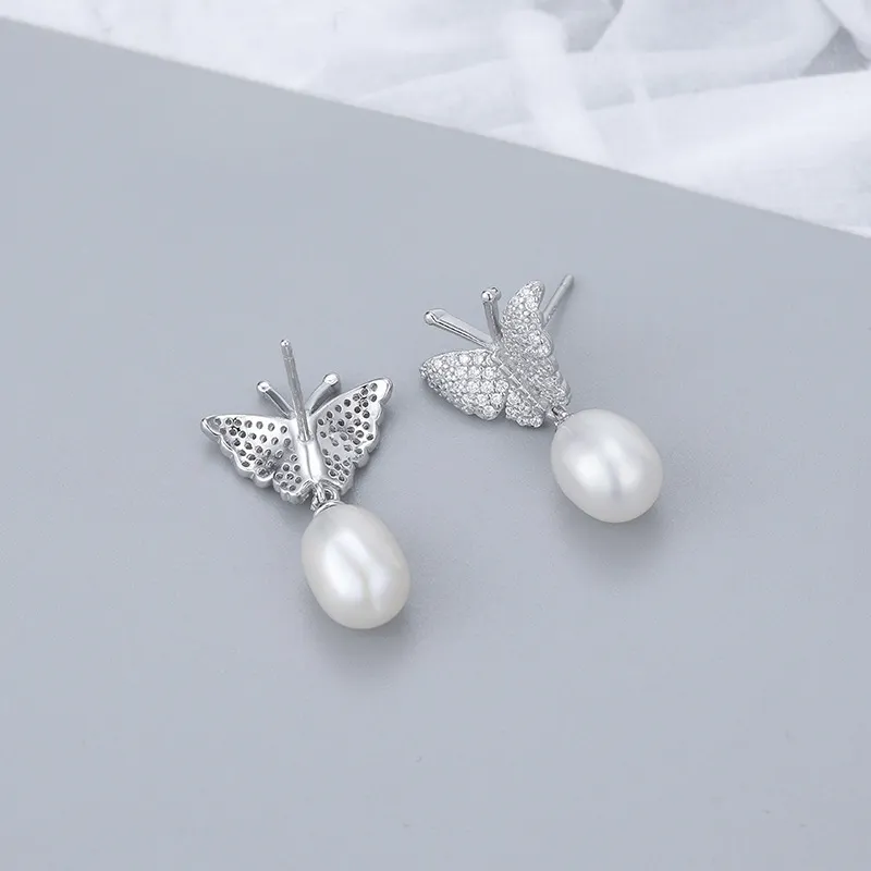 Beth Jewelry Pearl Stud Earrings Women's-4
