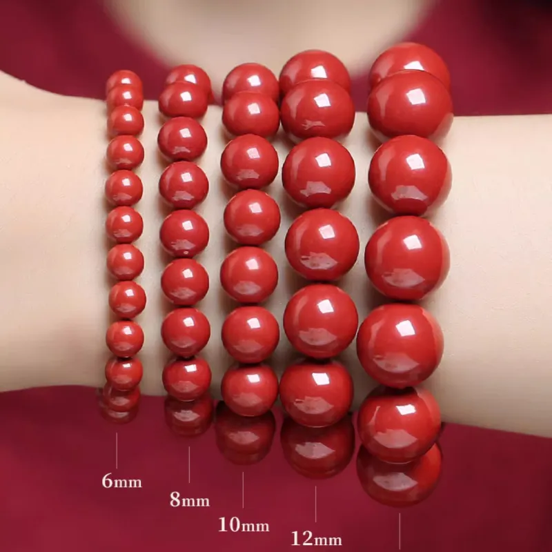 Beth Jewelry Cinnabar Jade Bracelets Unisex-7