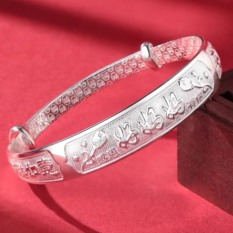 Beth Jewelry 999 Fine Silver Bangles Women's-5