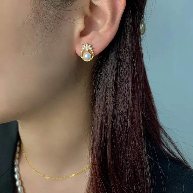 Beth Jewelry Pearl Stud Earrings Women's-3