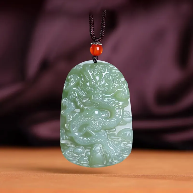 Beth Jewelry Hetian Jade Necklaces Pale Greenish White Jade Unisex-1