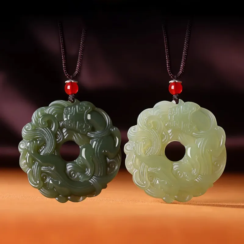 Beth Jewelry Hetian Jade Necklaces Green Jade Unisex-8