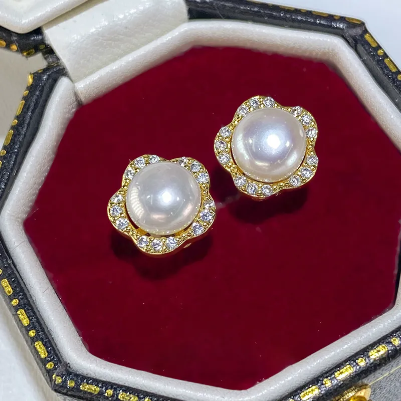 Beth Jewelry Pearl Stud Earrings Women's-3
