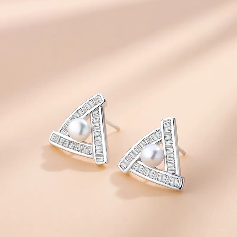 Beth Jewelry Pearl Stud Earrings Women's-3