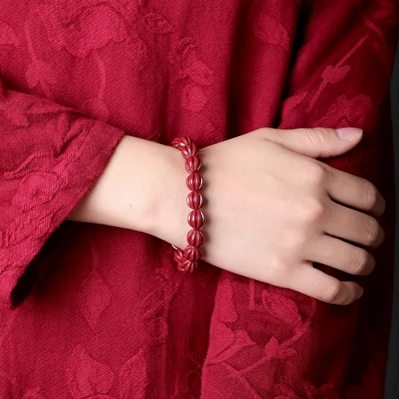 Beth Jewelry Cinnabar Jade Bracelets Unisex-23