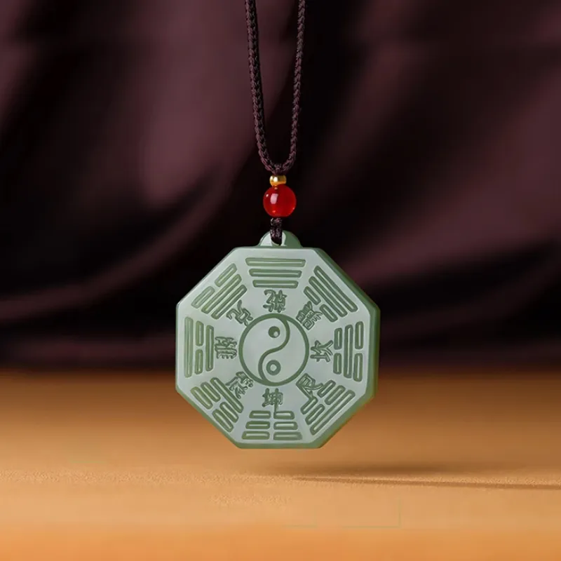Beth Jewelry Hetian Jade Necklaces Pale Greenish White Jade Unisex-6
