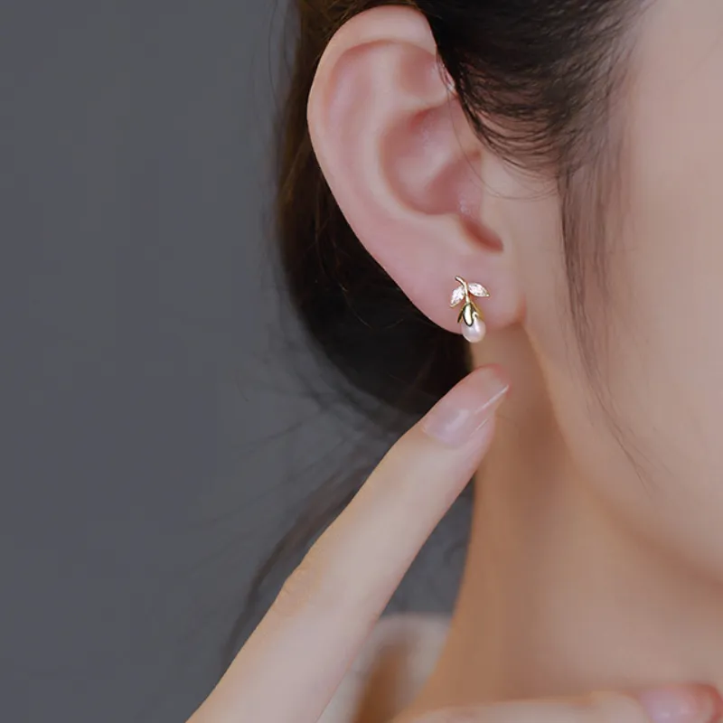Beth Jewelry Pearl Stud Earrings Women's-4