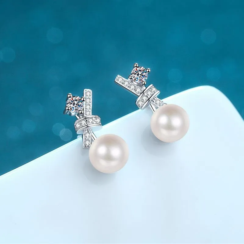 Beth Jewelry Pearl Stud Earrings Women's-2