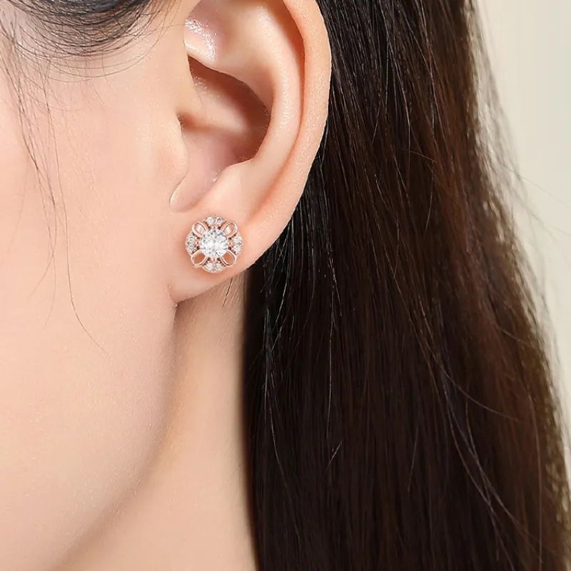 Beth Jewelry S925 Silver Stud Earrings Women's-5