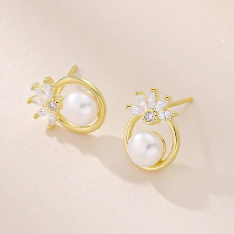 Beth Jewelry Pearl Stud Earrings Women's-1