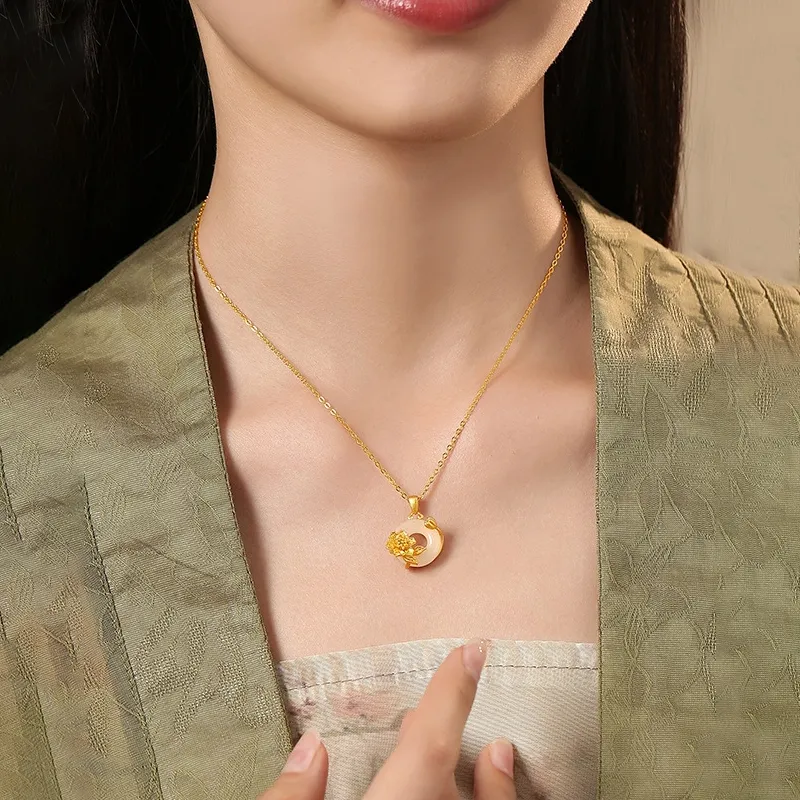 Beth Jewelry Chalcedony Jade Necklaces Women's-5