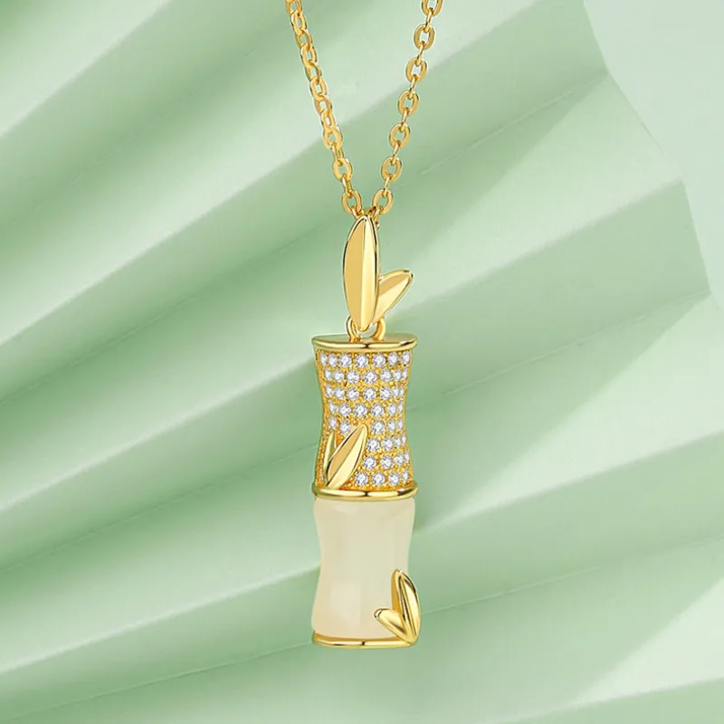 Beth Jewelry Hetian Jade Necklaces Pale Greenish White Jade Women's-1