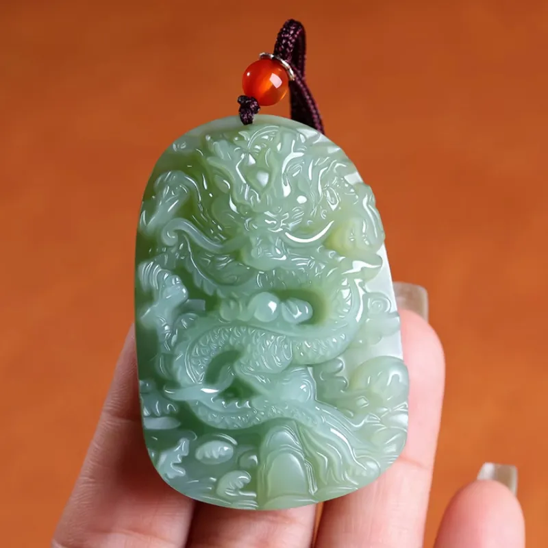 Beth Jewelry Hetian Jade Necklaces Pale Greenish White Jade Unisex-6