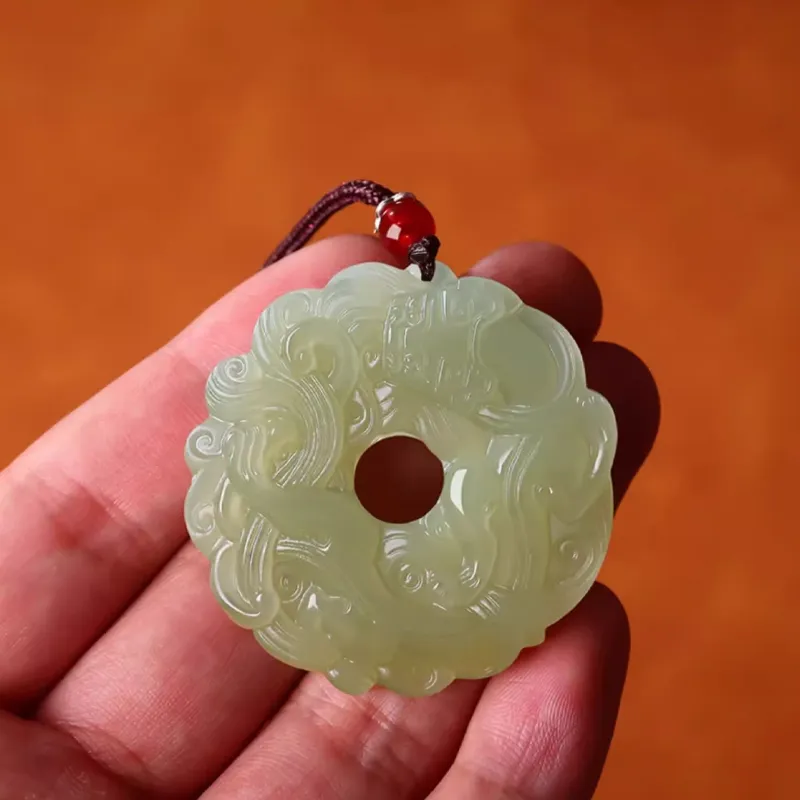 Beth Jewelry Hetian Jade Necklaces Green Jade Unisex-2