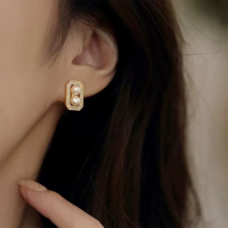 Beth Jewelry Pearl Stud Earrings Women's-5