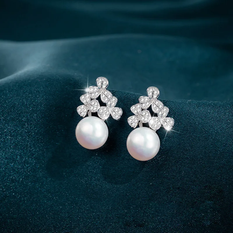 Beth Jewelry Pearl Necklace Stud Earrings Women's-6