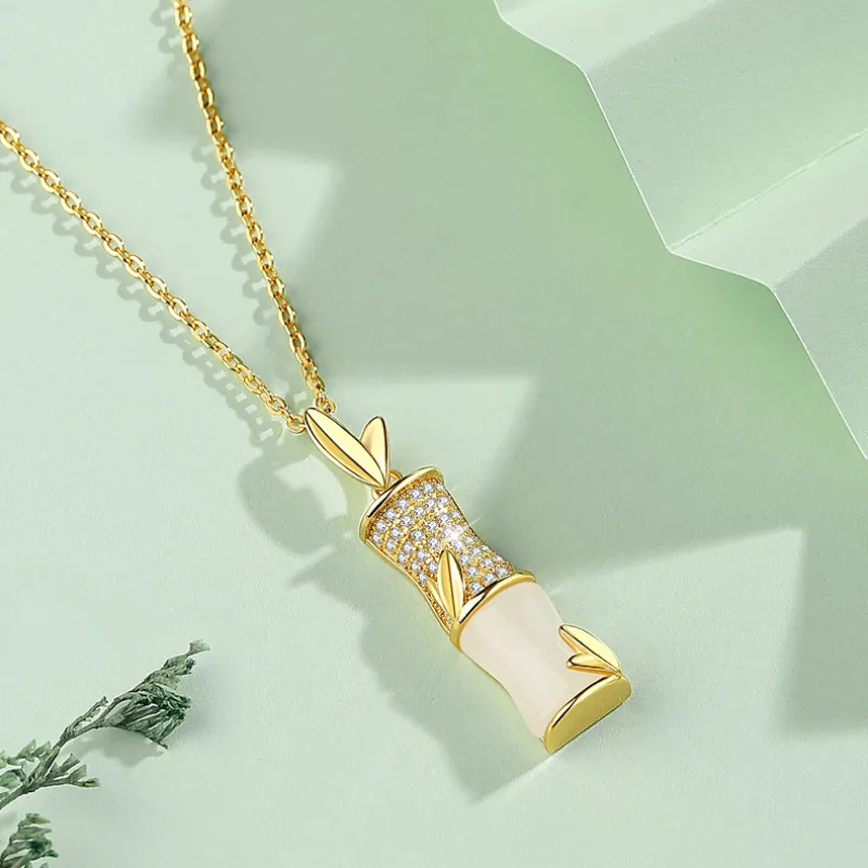 Beth Jewelry Hetian Jade Necklaces Pale Greenish White Jade Women's-2