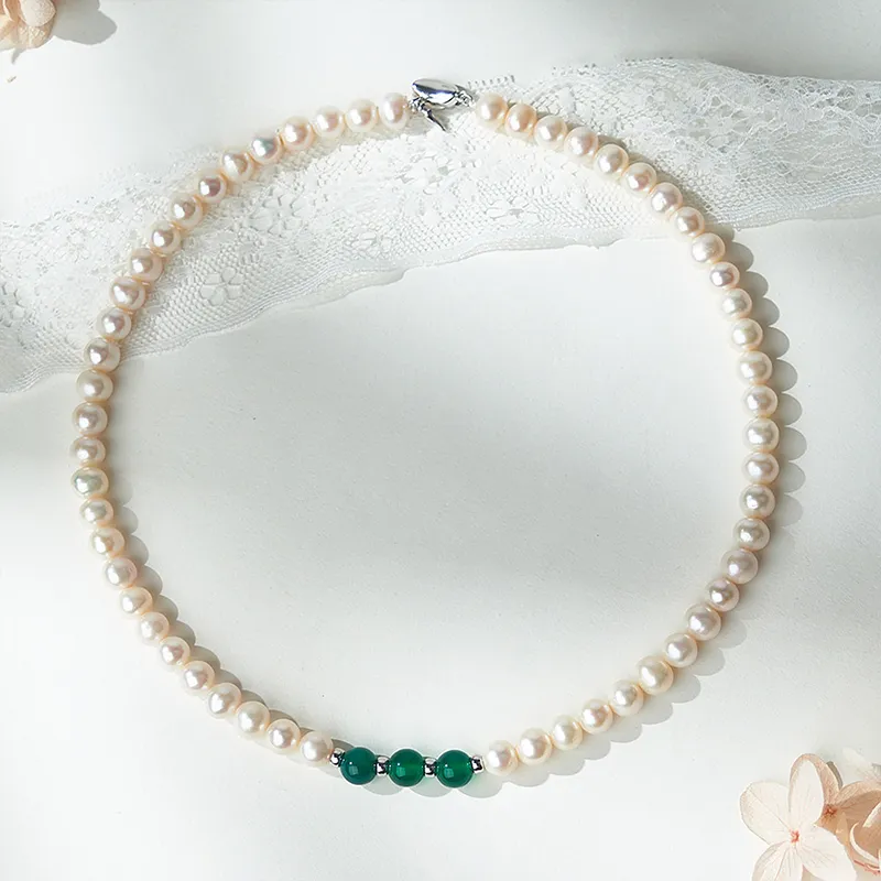 Beth Jewelry Freshwater Pearl Necklace Bracelet Women's-5