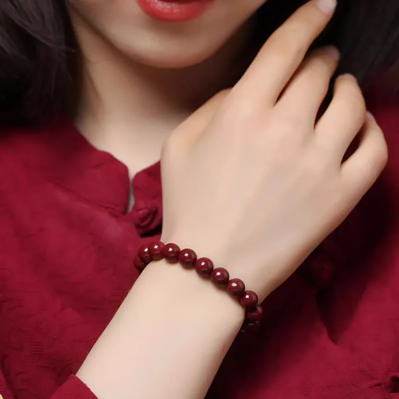 Beth Jewelry Cinnabar Jade Bracelets Unisex-4