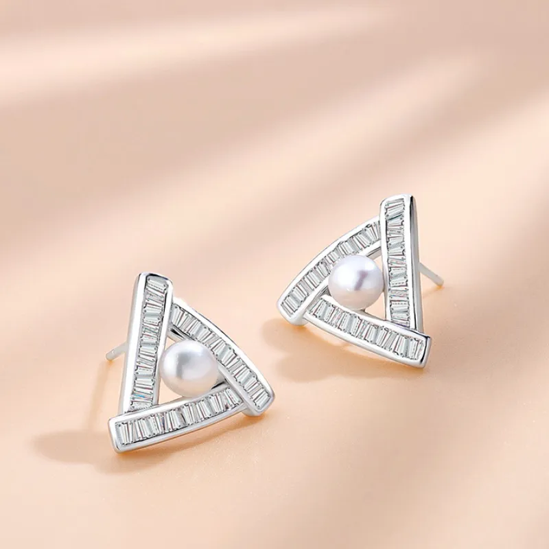 Beth Jewelry Pearl Stud Earrings Women's-2