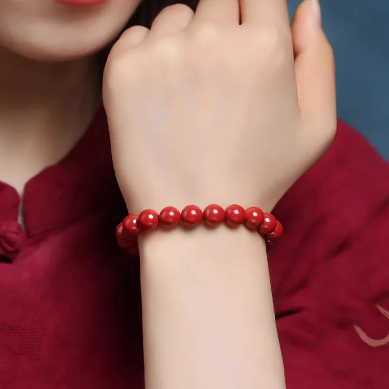 Beth Jewelry Cinnabar Jade Bracelets Unisex-5