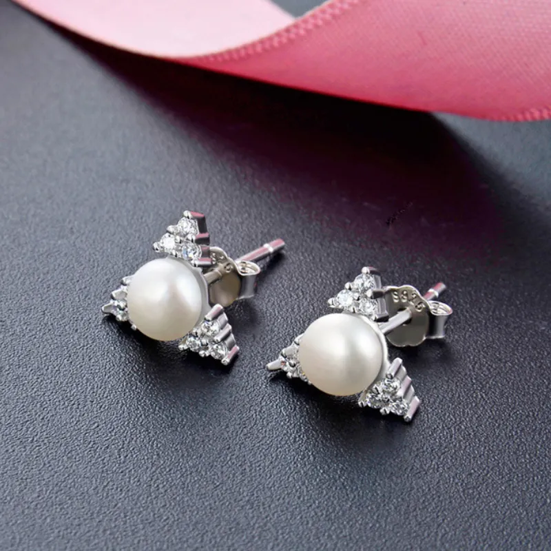 Beth Jewelry Pearl Stud Earrings Women's-2