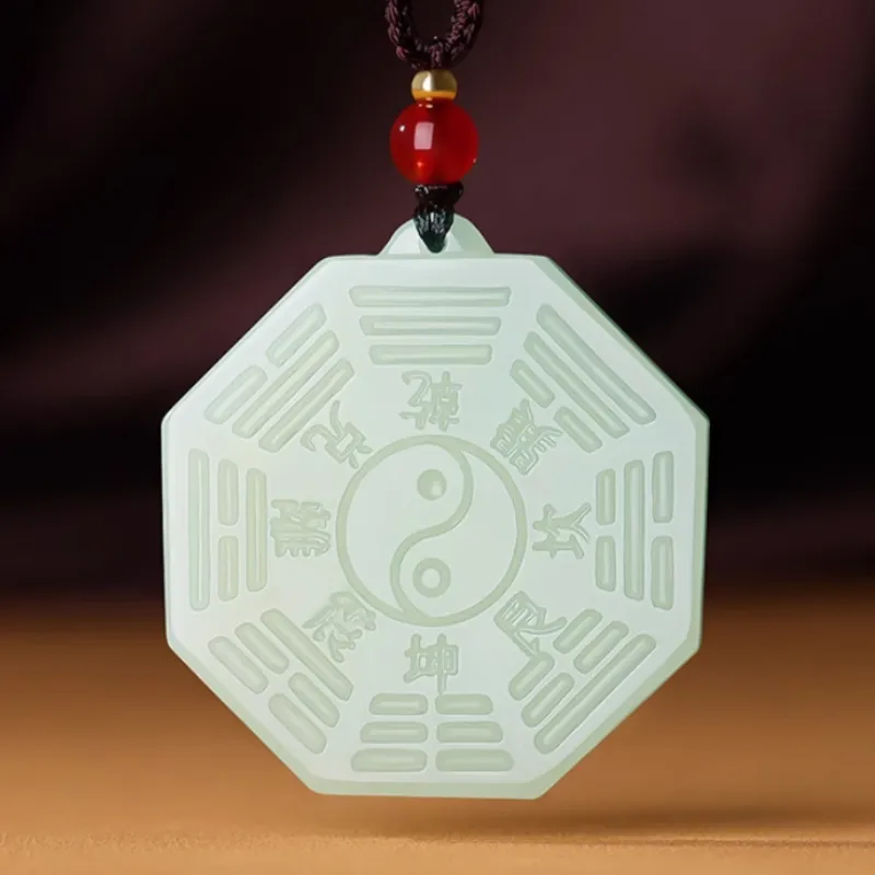 Beth Jewelry Hetian Jade Necklaces Pale Greenish White Jade Unisex-1