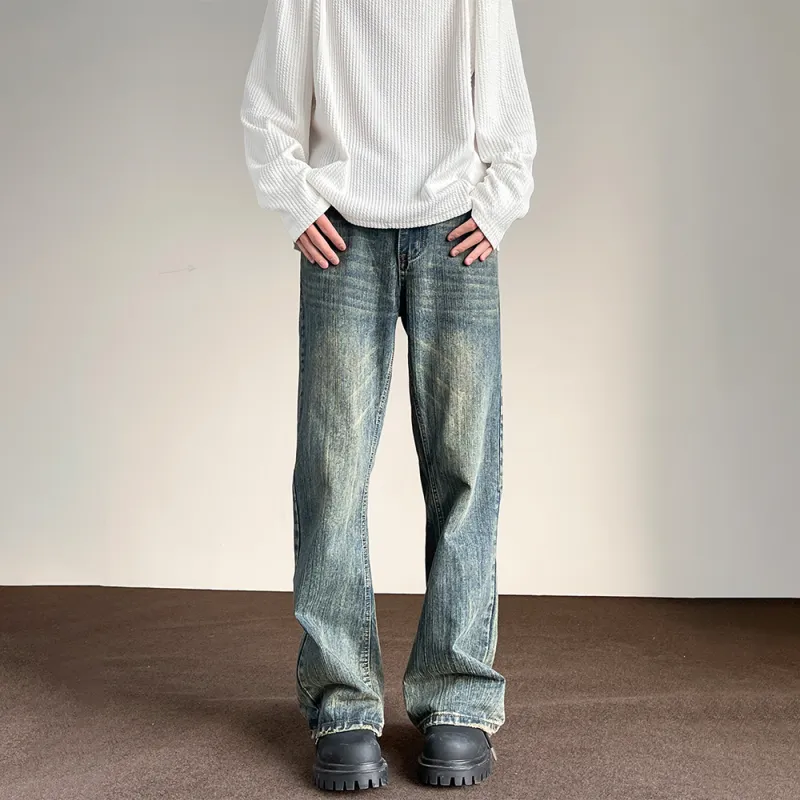 DARKCIRCLE Jeans Unisex Washed Blue-4