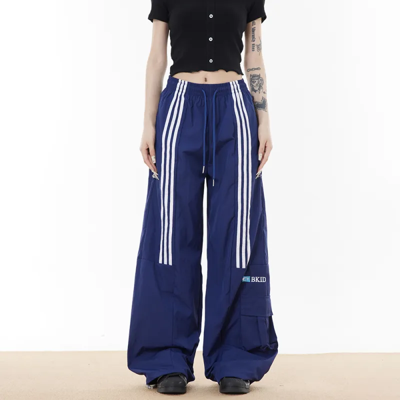 DARKCIRCLE Casual Pants Unisex Navy Blue-3