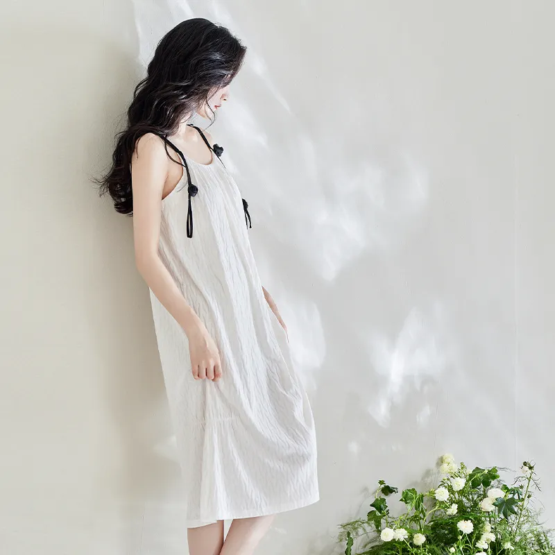 Song Qianya Nightgown Women's White-1