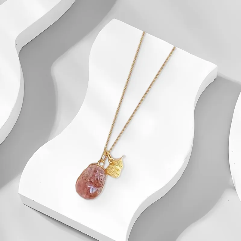 CANHUI Alloy Gourd Chinese Auspicious Animal Necklace Women's-2