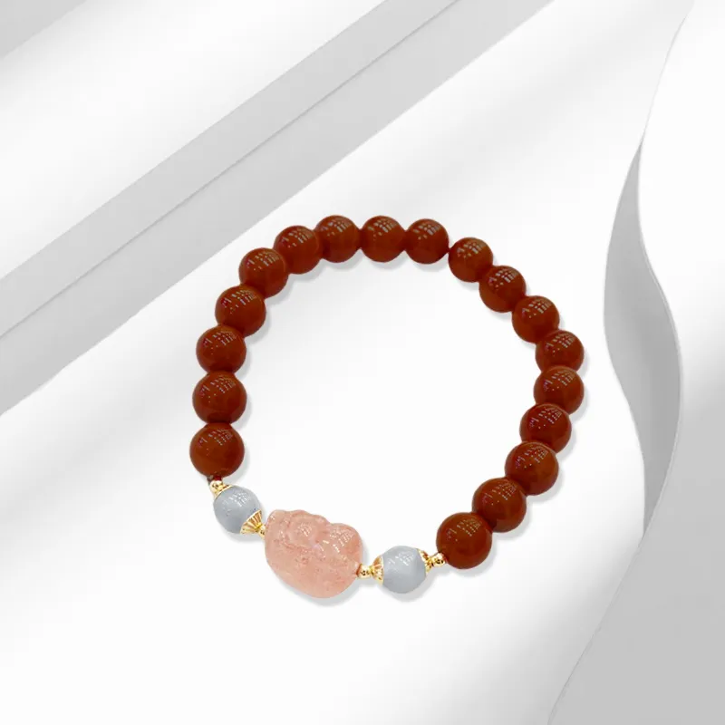 CANHUI Agate Ruyi Chinese Auspicious Animal Beaded Bracelet Women's-2