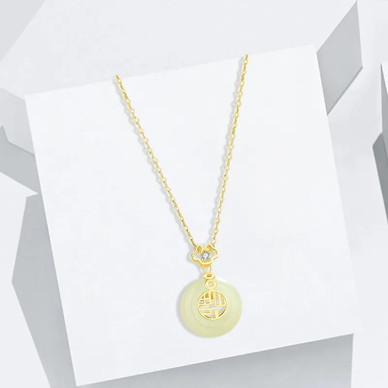 CANHUI Chalcedony Jade Necklaces Unisex-3
