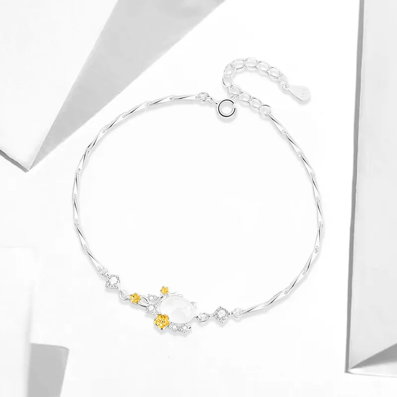 CANHUI Chalcedony Jade Bracelets Women's-1