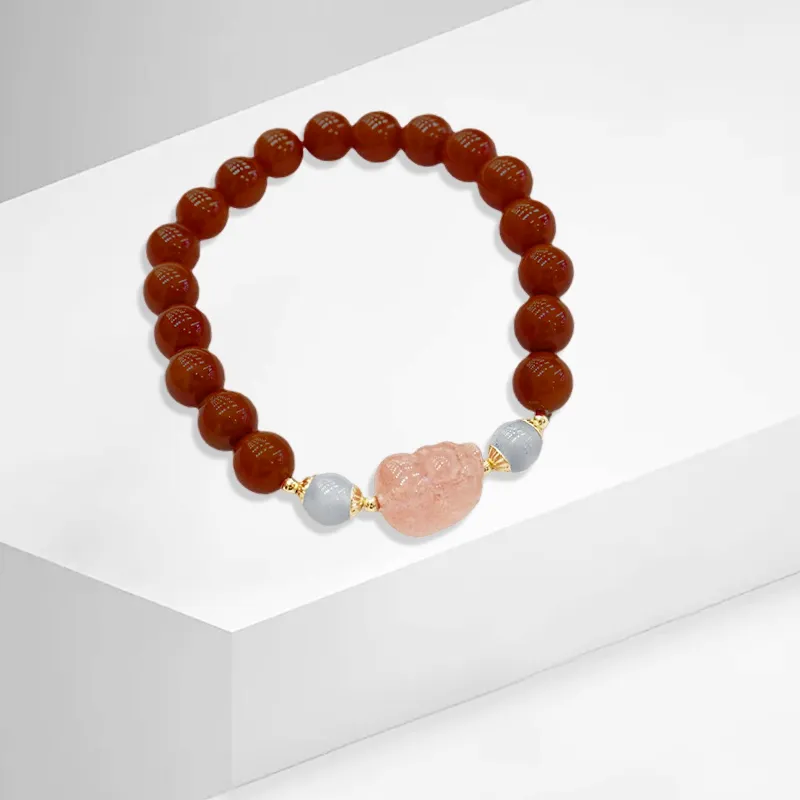 CANHUI Agate Ruyi Chinese Auspicious Animal Beaded Bracelet Women's-1