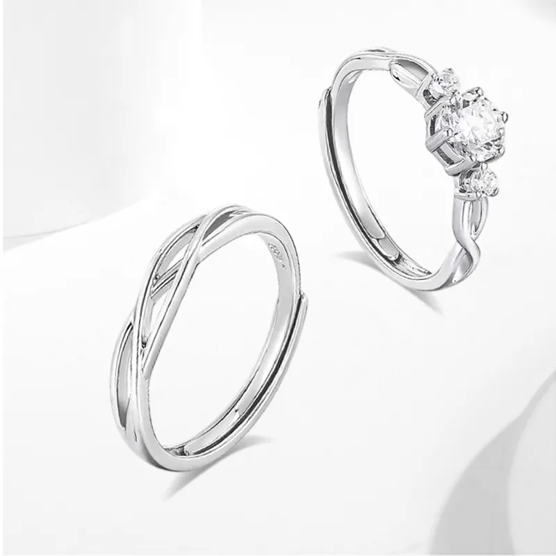 CANHUI S999 Fine Silver Rings Unisex-2