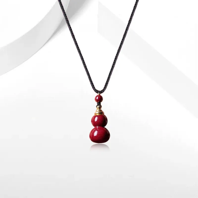 CANHUI Cinnabar Jade Necklaces Women's-1