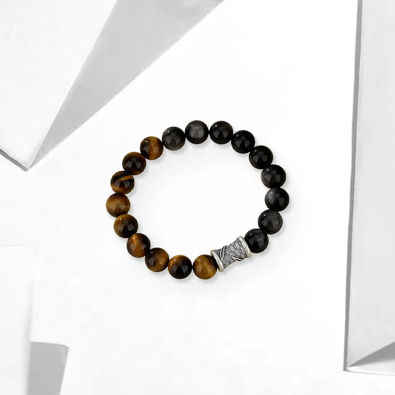 CANHUI Tiger's Eye Stone Tiger's Eye Stone Beaded Bracelet Women's-2