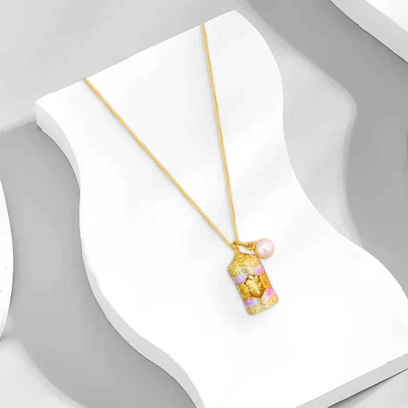 CANHUI Alloy Fortune Cylinder Chinese Auspicious Animal Necklace Women's-1