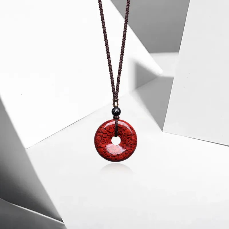 CANHUI Cinnabar Necklaces Women's-1