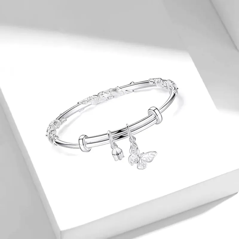CANHUI S999 Fine Silver Bangles Women's-1