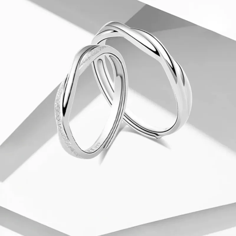 CANHUI S999 Fine Silver Rings Unisex-2