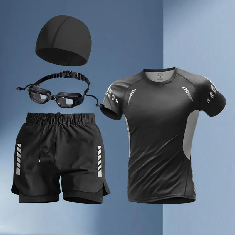 Yalu Preferred Swimming Sets Polyester+Elastane Swimming Pool, Seaside, Water Park, Hot Spring Men-1