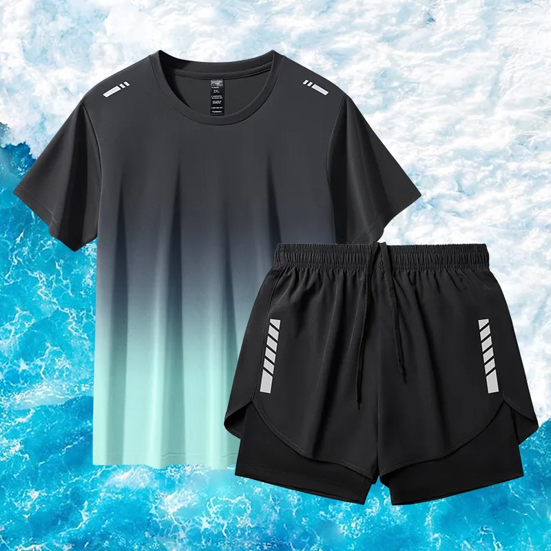 Yalu Preferred Swimming Sets Polyester+Elastane Fitness Running Sports Track & Field Badminton Casual Men's-11