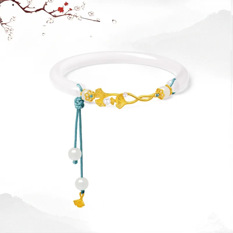 Crafts Women's Chalcedony Jade Bracelets Unisex-1