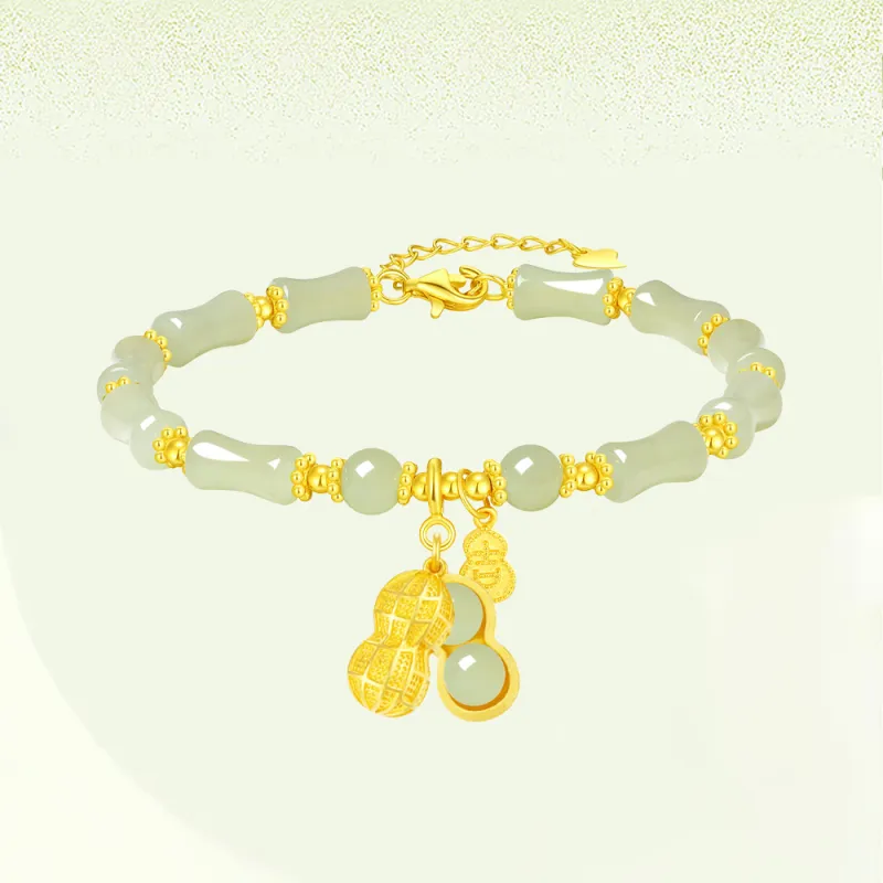 Crafts Women's Hetian Jade Bracelets Pale Greenish White Jade Unisex-1