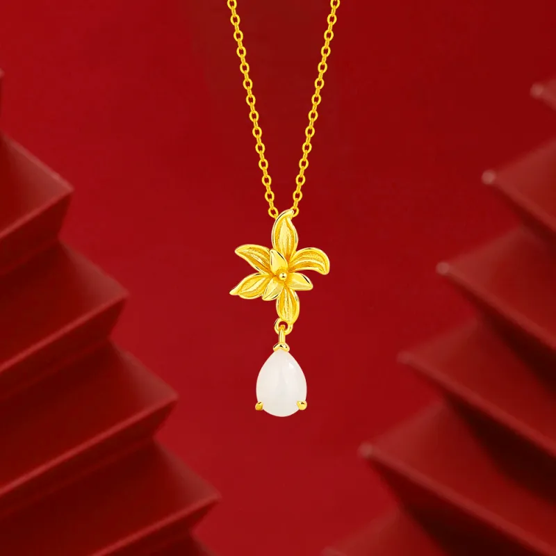 Crafts Women's Chalcedony Jade Necklaces Unisex-1