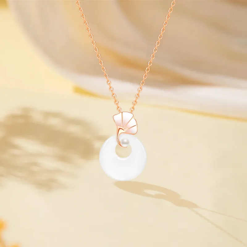Crafts Women's Chalcedony Jade Necklaces Unisex-5